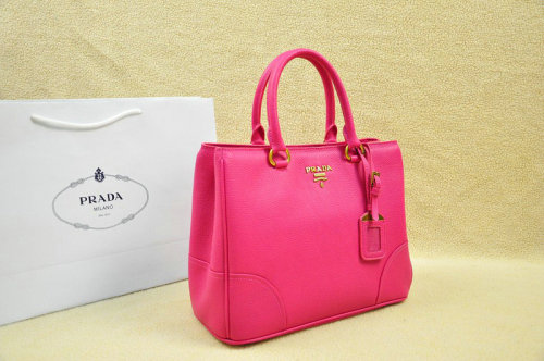 2014 Prada grainy calfskin tote bag BN2533 rosered